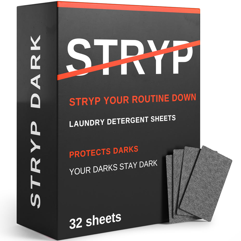 Stryp Dark Laundry Detergent Sheets, 32 Loads