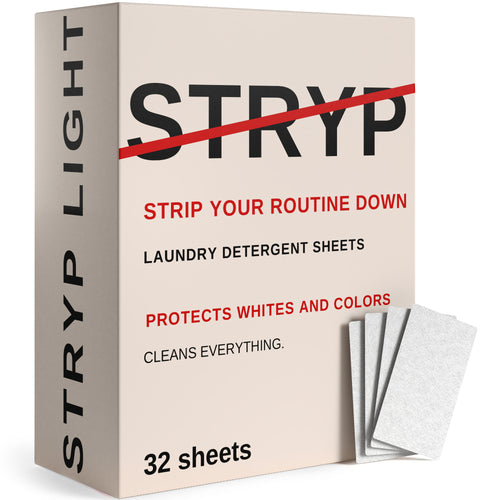 Stryp Light 32-sheet box of laundry detergent sheets