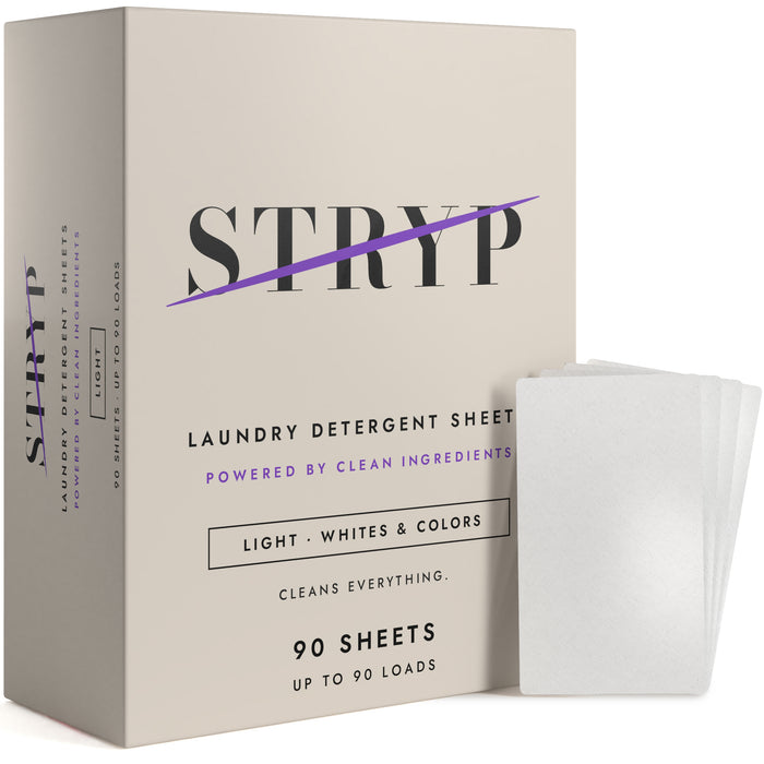 Stryp Light Laundry Detergent Sheets, 90 Loads